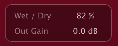 DynCurve Output section with Wet/Dry Mix and Output Gain